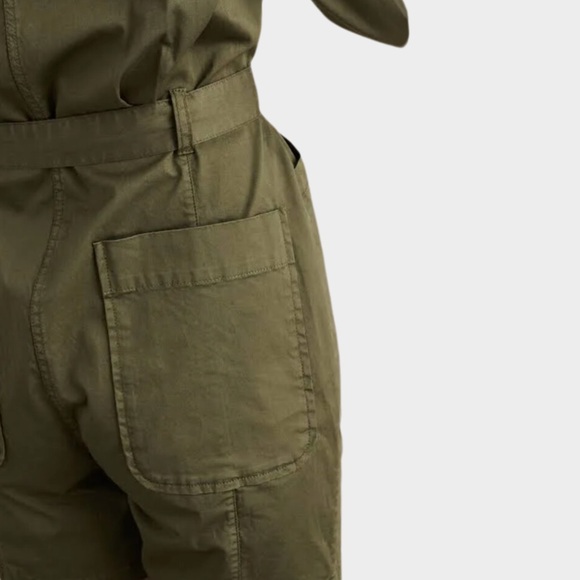Alex Mill Expedition Short Jumpsuit | Romper | Utility | Army Green | Medium - Picture 7 of 15